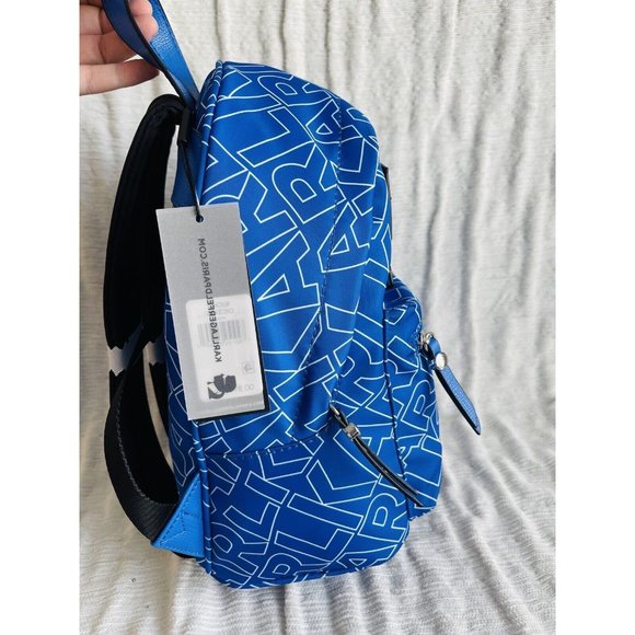 NWT Karl Lagerfeld Paris Amour Lettered Backpack - Lagoon/ White main image 5
